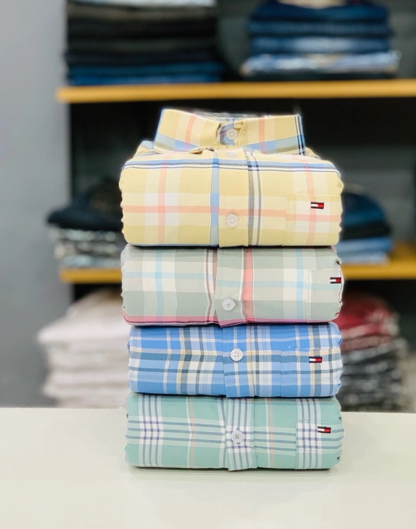 Tommy Check Shirt (Pack of 4 Shirt) - Xl