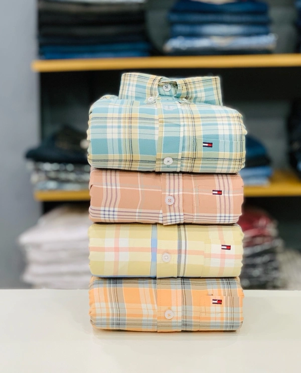 Tommy Check Shirt (Pack of 4 Shirt) - Xl