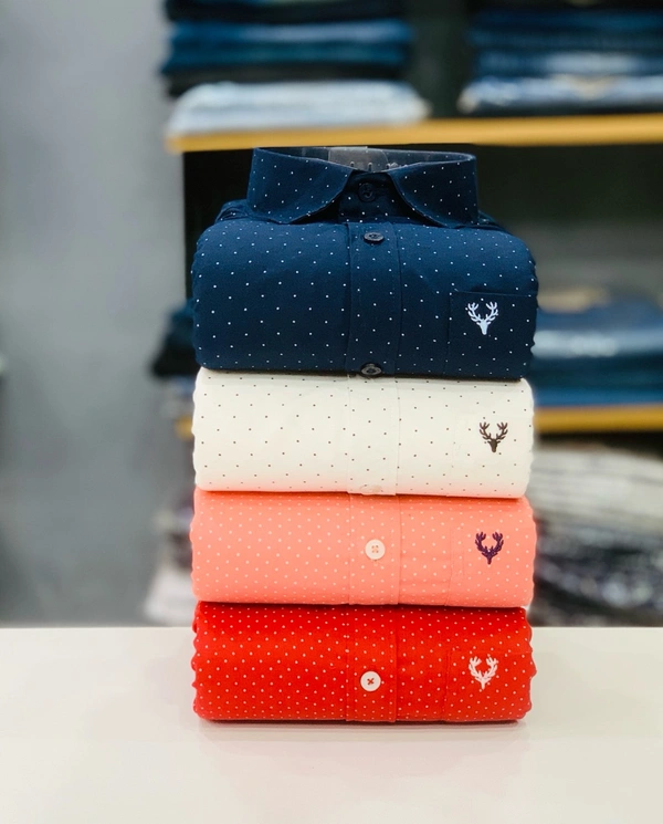 Allen Solly Dot Printed Shirt (Combo of 4pc) - L
