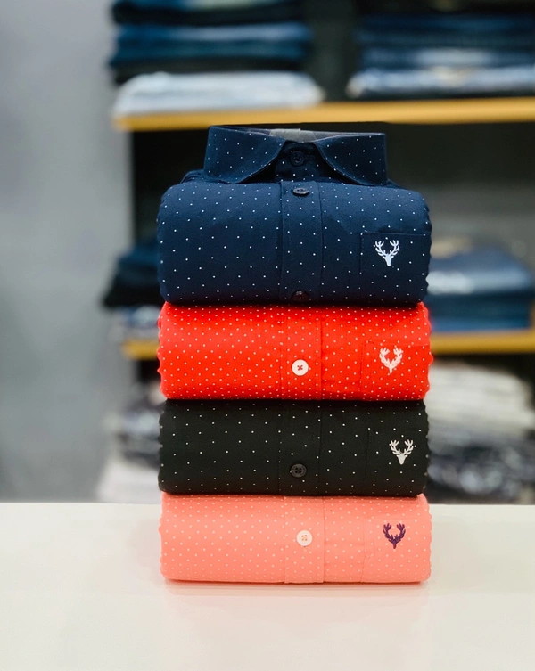 Allen Solly Dot Printed Shirt (Combo of 4pc) - M