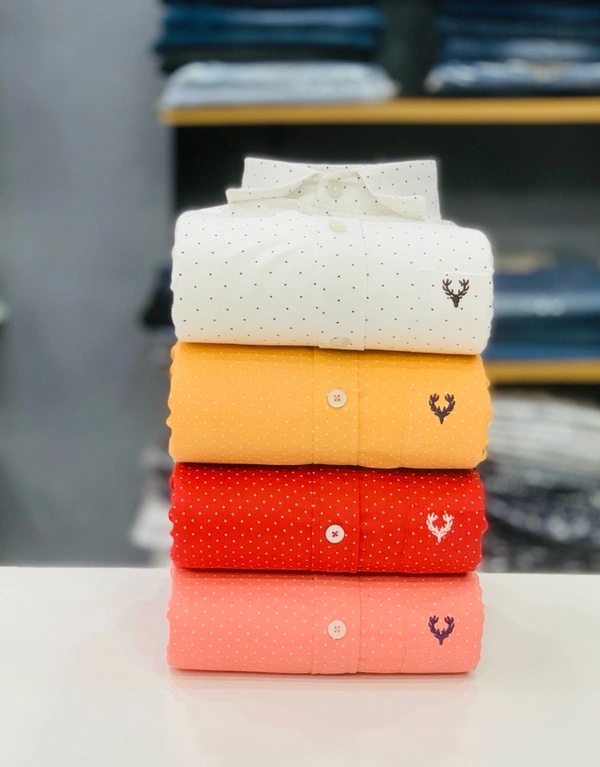 Allen Solly Dot Printed Shirt (Combo of 4pc) - M