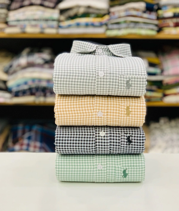 RL Polo Check Shirt (Pack of 4 Shirt) - M