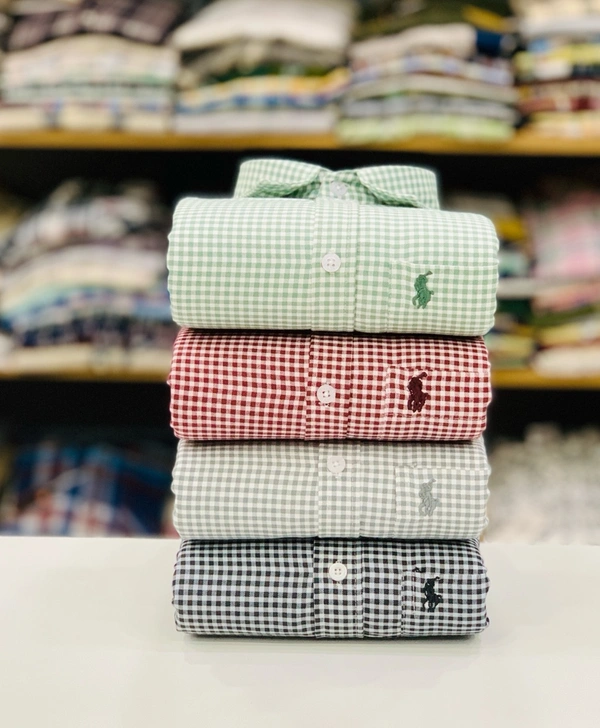 RL Polo Check Shirt (Pack of 4 Shirt) - L