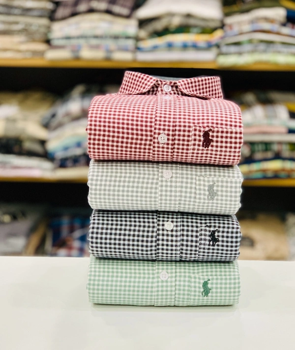 RL Polo Check Shirt (Pack of 4 Shirt) - M