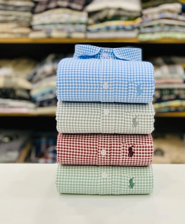 RL Polo Check Shirt (Pack of 4 Shirt) - L
