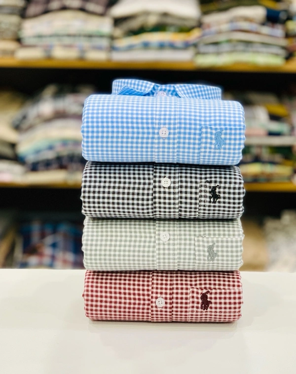 RL Polo Check Shirt (Pack of 4 Shirt) - M
