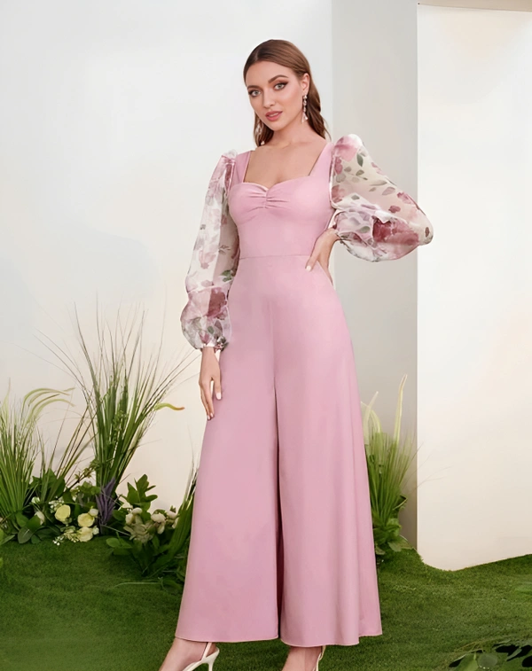 NEW FANCY JUMPSUIT - Pale Rose, M