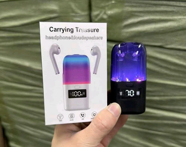 Carrying Treasure Headphone and loudspeakers