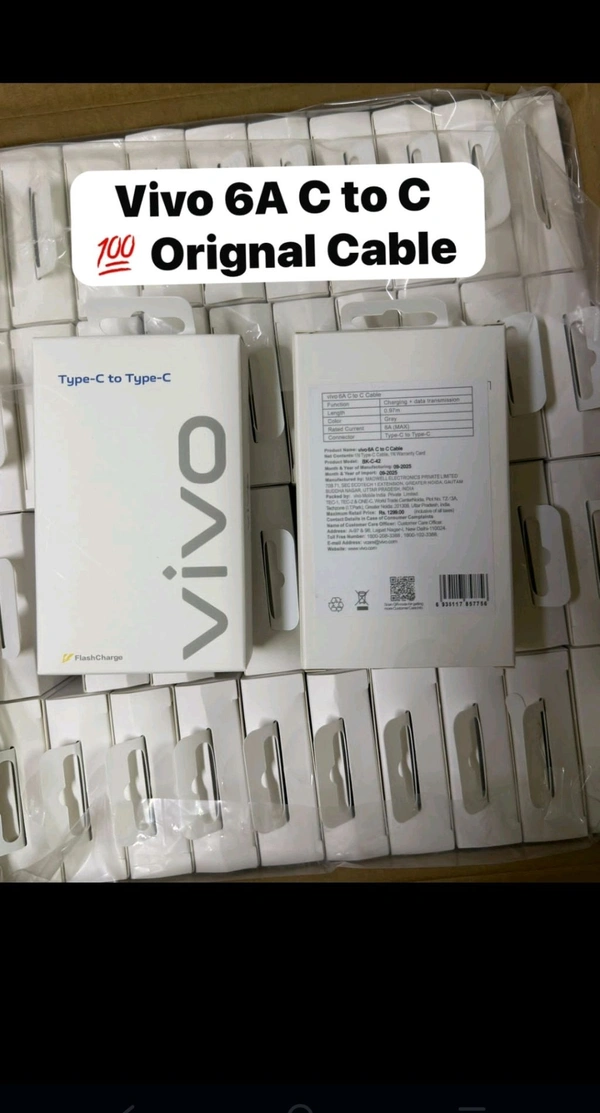 Vivo 6a C To C CABLE Original 💯👍