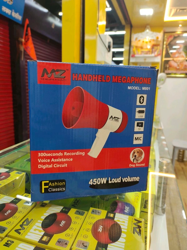 MZ QUALITYHANDHELD MEGAPHONE 300seconds RecordingVoice AssistanceDigital Circuit 450W Loud volume