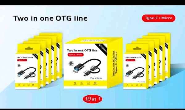 2In1 OTG (Micro& Type C)Cable Cloth Wired 