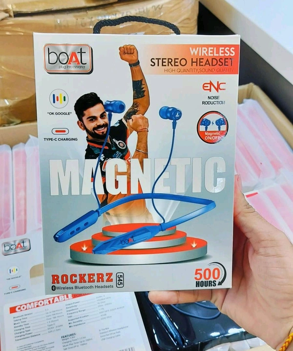 Boat Rockerz 545 Megnetic 500hours Battery 🔋