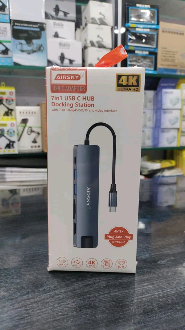 7in1 USB C Hub Docking Station 
