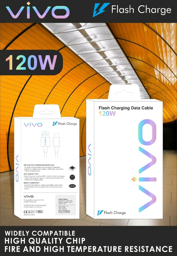 Vivo 120W Flash Charging Data Cable 