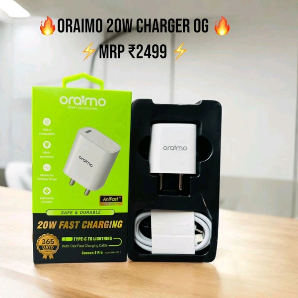 Oraimo 20W Fast OG Type C To Lightning Charger