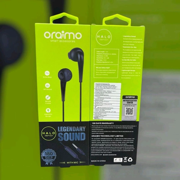 Oraimo Legendary Sound Earphone (OEP-E21)