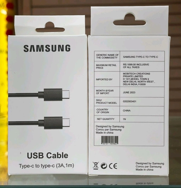 Samsung Type C To Type C (3A 1M)