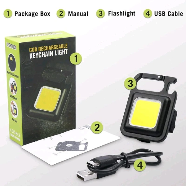 COB RECHARGEABLE KEYCHAIN LIGHT 
