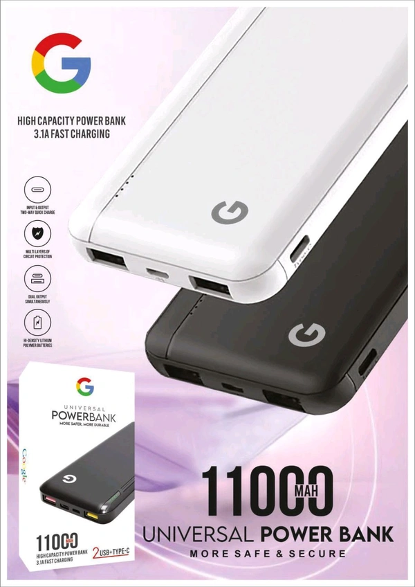 Google 11000 mah power bank Heavy Quality power bank Available best price