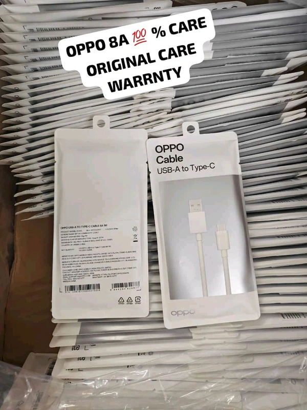 Oppo 8A 💯 % Usb-A to Type c Care Original data cable 