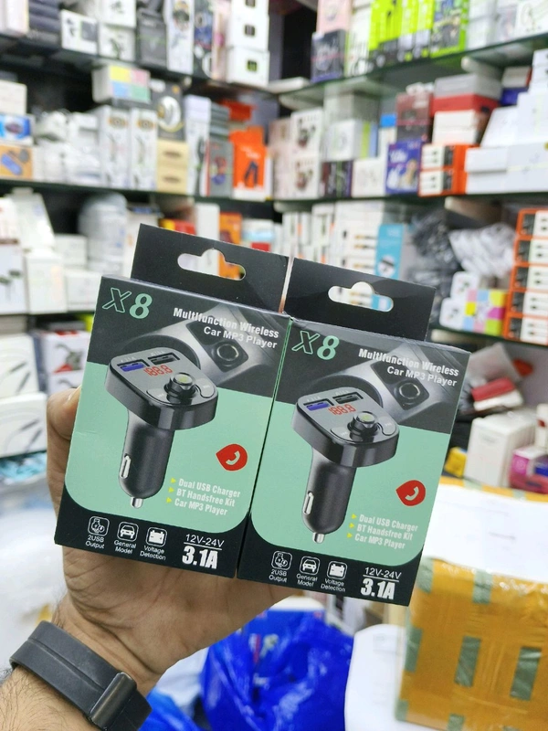 X8 3.1A Multi-function Wireless Car Mp3 Player. Dual USB CHARGER 12V-24V .BT Handsfree Kit. Car Mp3 Player 