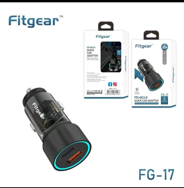 Fitgear FG-17 PD+QC4.0 Quick Car Charger 