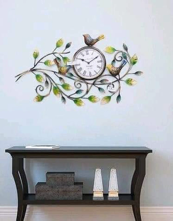 Tree Wall Art With Clock  - 28 X 16 Inches