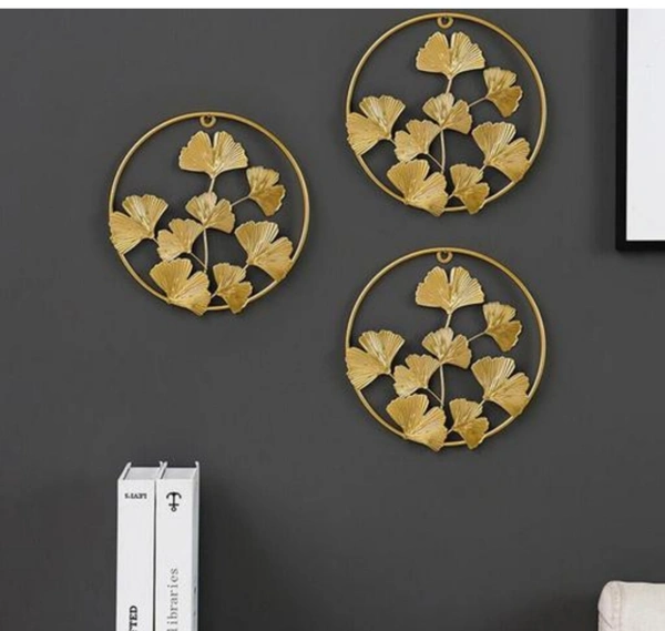 Wall Art 3pc Set - Gold, 10" X 10" Inch