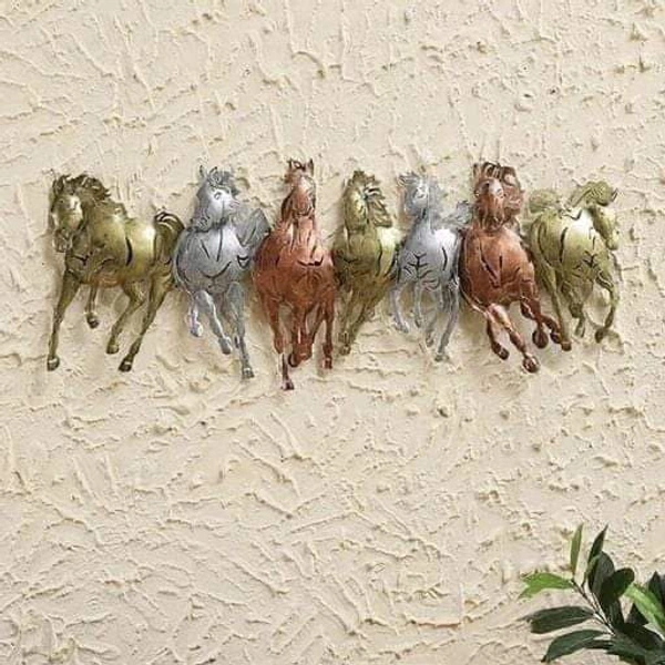 Multicolour 7 Horses  - 42 X 20" Inch