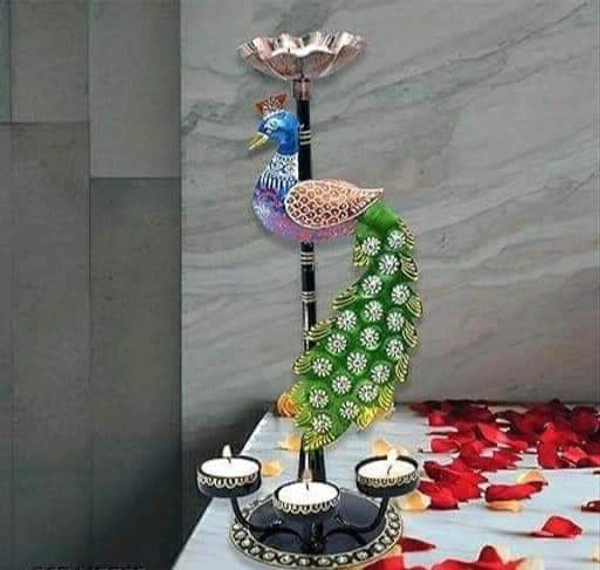 Peacock Tee Light  - 12 X 6" Inch