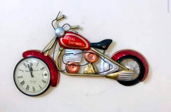 Wall Clock Bike  54012 - Red, 16 X 27" Inch