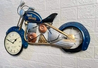 Wall Clock Bike 54013 - Dark Blue, 16 X 27" Inch