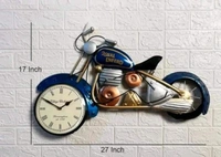Wall Clock Bike 54013 - Dark Blue, 16 X 27" Inch