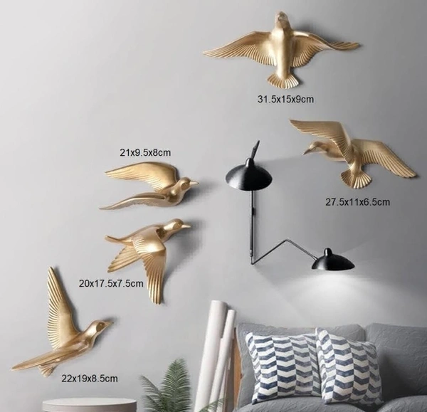 Bird's Set Of 5pc - Gold