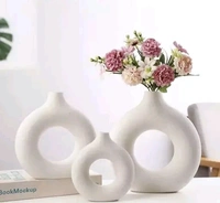 Showpiece Flower Pot  - White