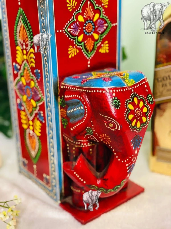 Elephant Spirit Bottle Box - Size L4.5 W7 H13 Inches