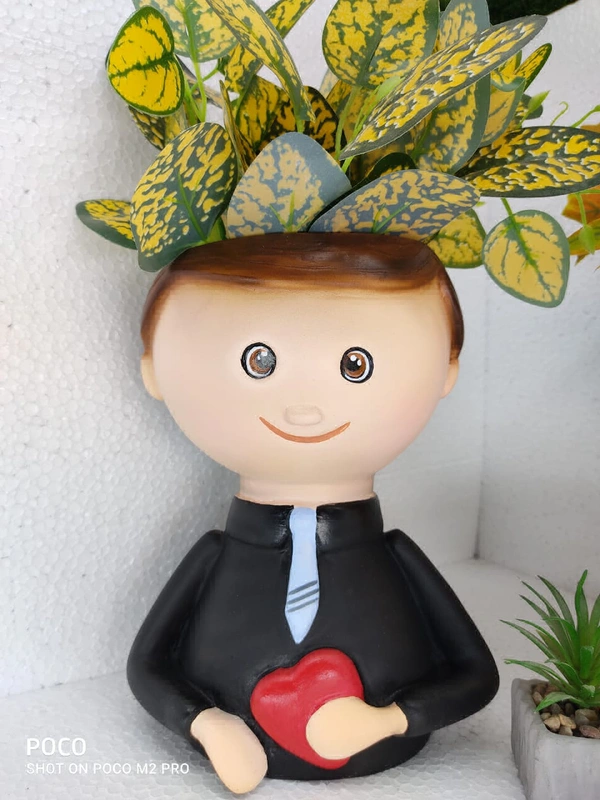  Sweet Girl And Boy Pots  - Size 10.5 Inch