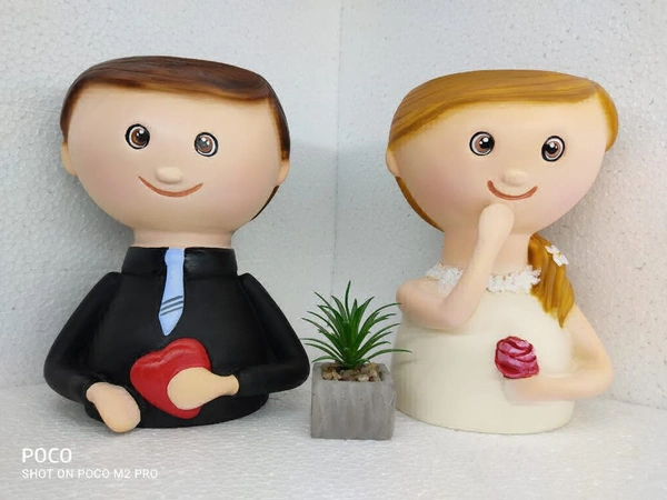  Sweet Girl And Boy Pots  - Size 10.5 Inch