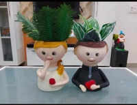  Sweet Girl And Boy Pots  - Size 10.5 Inch