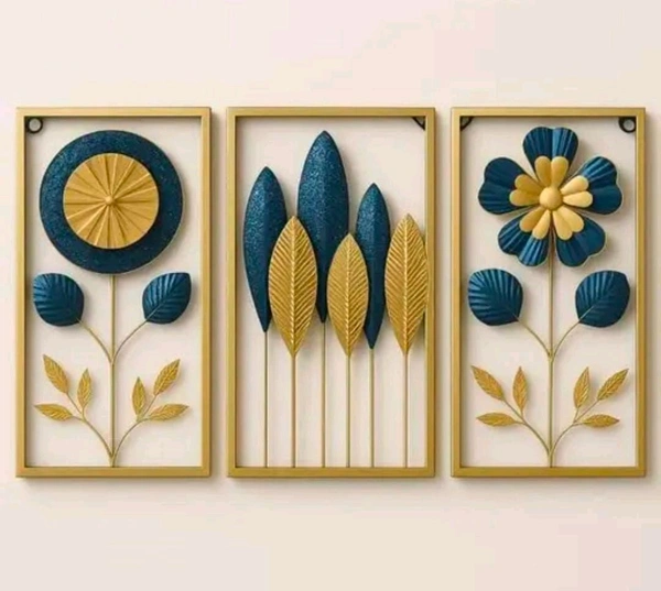3pc Set Frame Wall Art - 17 X 10 Inch