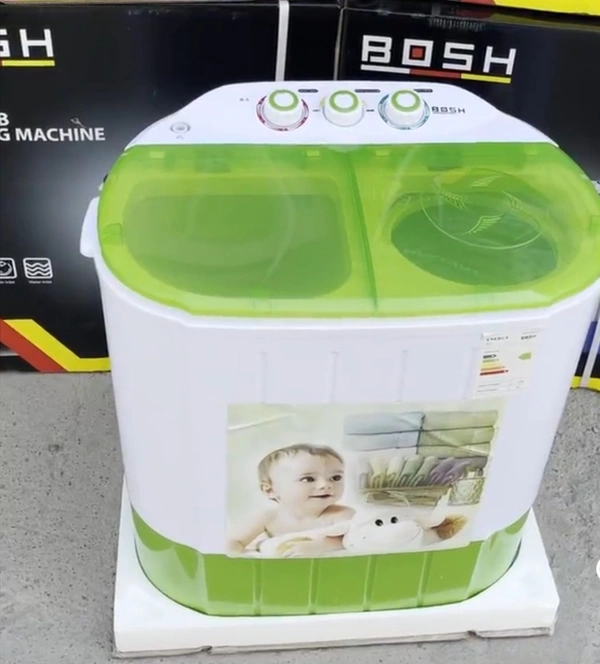 4 Kg Semi Automatic Mini Washing Machine  - 4 Kg, White