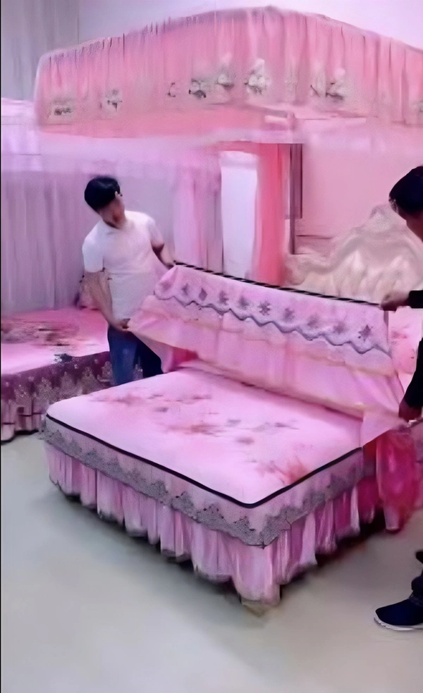 Bedsheet Set Soft Fabric  - Double Bed, Pink Flamingo