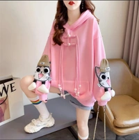 Pink Jacket Soft fabric  - Pink Flamingo, M S L XL XXL
