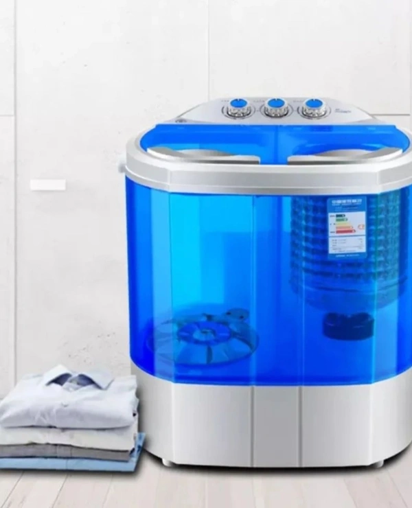 4 Kg Semi Automatic Mini Washing Machine  - 4 Kg, Blue