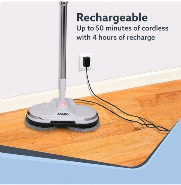  Regency Electric Spin Mop for Floor Cleaning, Mopping, Automatic - 33.5 x 16.5 x 98.3 cm; 9.8 kg, White