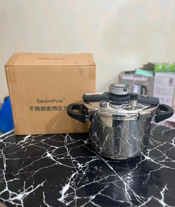 Pack Of 2 Pressure cooker stainless steel, Explosion-proof high-pressure cooker  - Silver, 5L 3L  Size