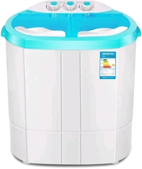 Portable mini Washing Machine Semi Automatic  - White, 4kg
