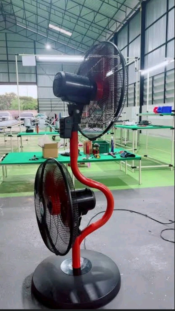 Double Tebal Fan 360 Degree Rotet  - White, Double Fan
