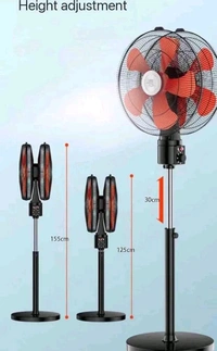 Double Tebal Fan 360 Degree Rotet  - White, Double Fan