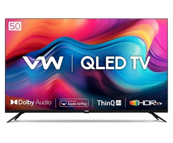  cm (55 inches) Playwall Frameless Series Full HD Android Smart LED TV Model vw652851 (Black) - Black, 55 Inch Smart Tv